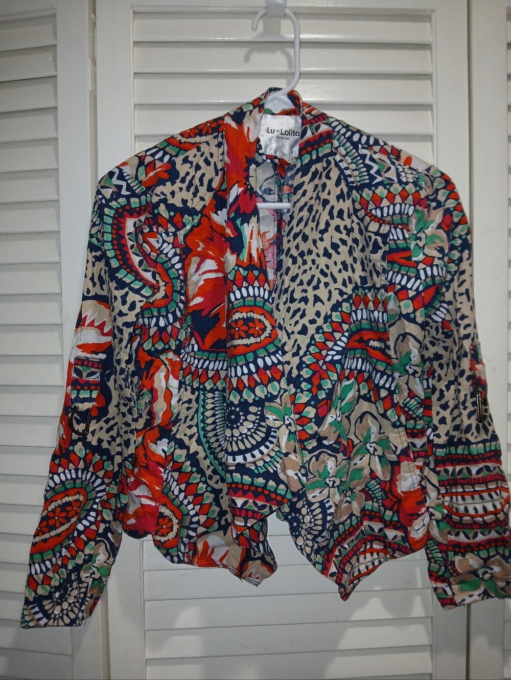 LU by Lolita Collection Colorful Open Front Blouse – Women’s Small